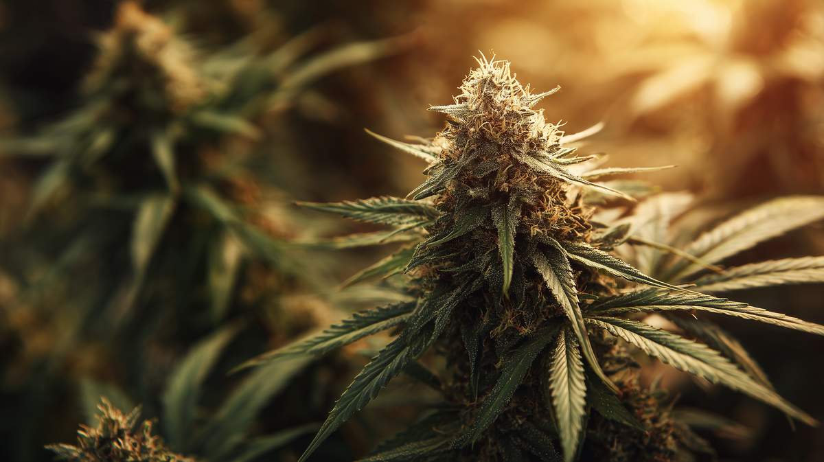 Fleur de CBD dans une serre